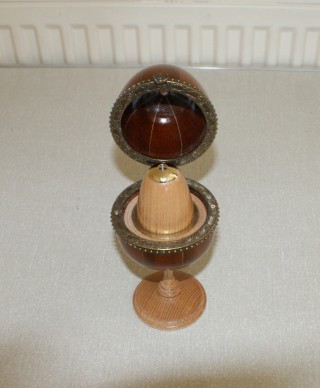 This eggoscope Mahogany and Ash won a turning of the month certificate for Ken Akrill